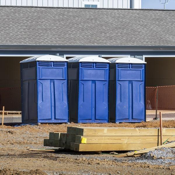 Heavy-duty construction site porta potty in Oswego, New York